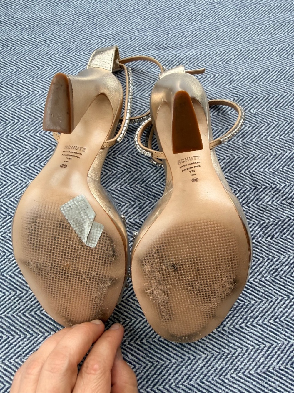 SCHUTZ -  Rhinestone Sandals - Picture 7 of 8